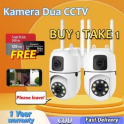 CCTV Wifi 8MP Kamera CCTV Outdoor Full HD IP Camera Waterproof IP67 Lampu 360 Degree PTZ View Home Security IP Camera