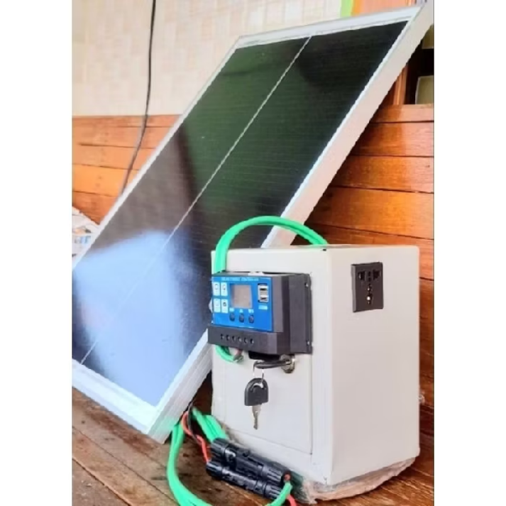 Paket PLTS mini sederhana 500watt + panel surya 50wp